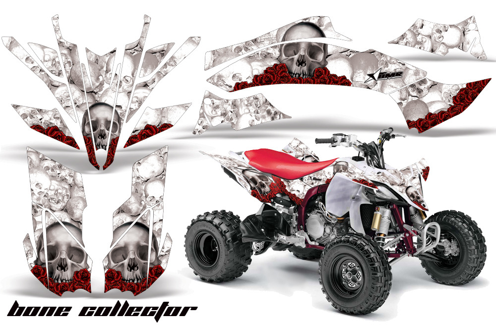 Yamaha YFZ450 2009 Graphics BoneCollector White